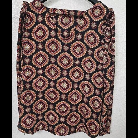 LOFT Top Women's Size M Long Sleeve Keyhole Cutout Back Blouse - Picture 3 of 4